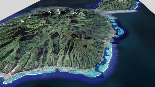 Tahiti island in French Polynesia