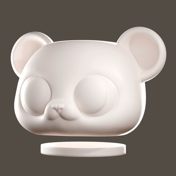 TEDDY HEAD PLANT POT for 3D Printing - Planter