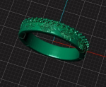 texture leaf ring