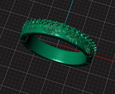texture leaf ring