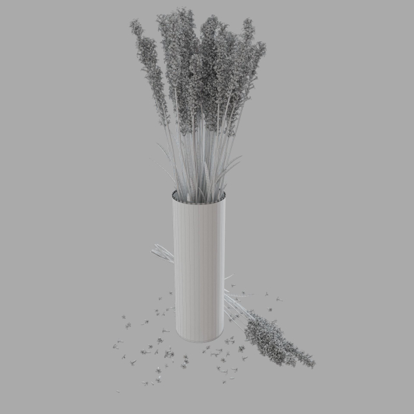 The bouquet of lavender in a vase