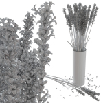 The bouquet of lavender in a vase