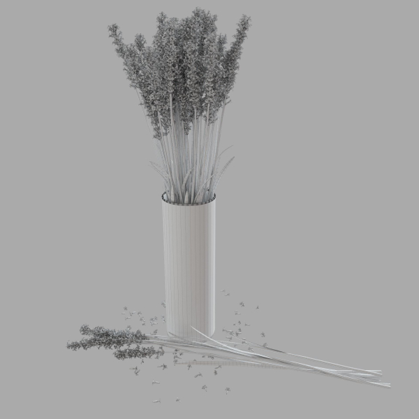 The bouquet of lavender in a vase