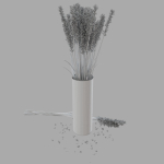 The bouquet of lavender in a vase