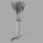 The bouquet of lavender in a vase