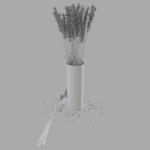 The bouquet of lavender in a vase