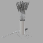 The bouquet of lavender in a vase