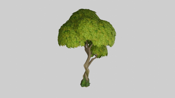 Tree set Low-poly 3D model