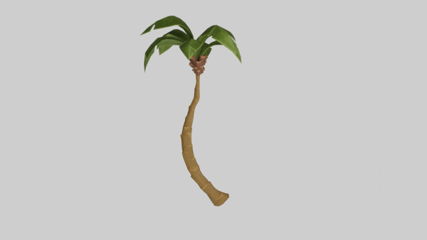 Tree set Low-poly 3D model