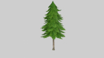 Tree set Low-poly 3D model