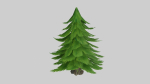 Tree set Low-poly 3D model