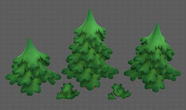 Trees Cartoon V40