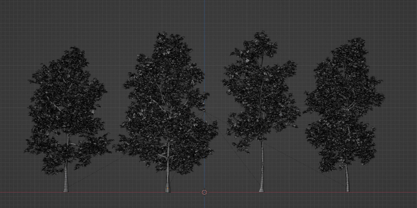 Trees collection vol 189-Blender
