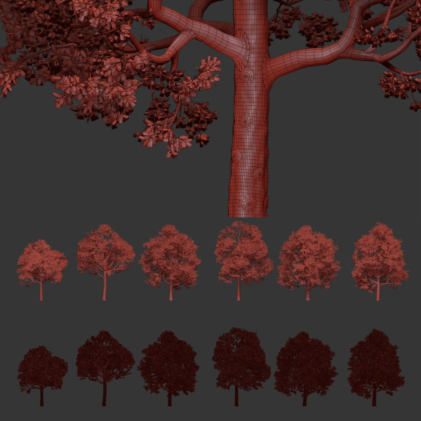 Trees Collection vol 252-3dsmax-blender