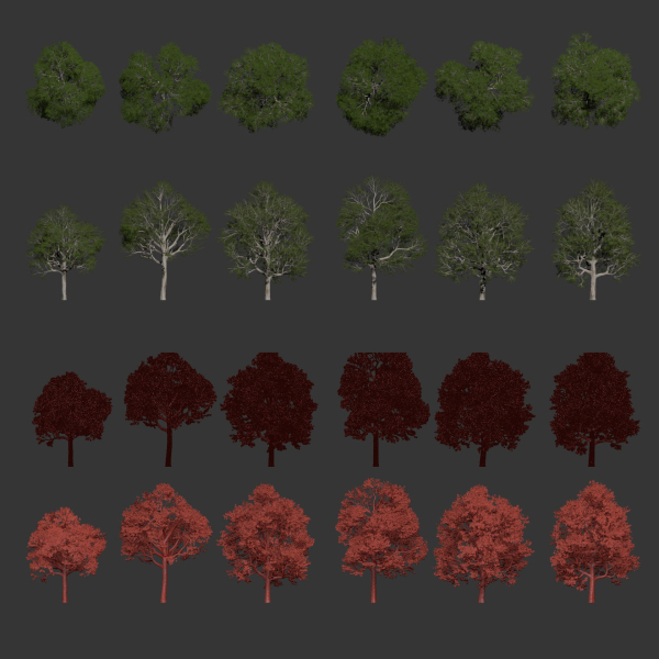 Trees Collection vol 252-3dsmax-blender