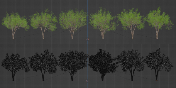 Trees for landscape collection vol 204-Blender