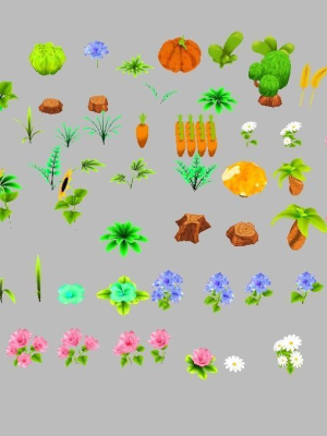 Tress plants and flowers