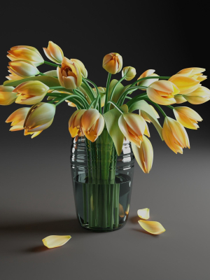 tulips-in-a-vase-bloom-3d-model-3d-model-obj-fbx-blend