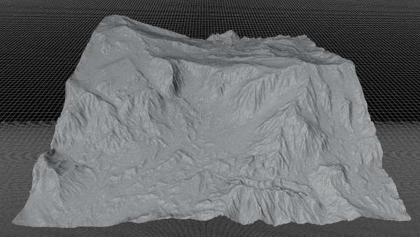 snowy mountains with steep slopes