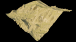 snowy mountains with steep slopes