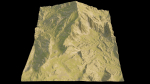 snowy mountains with steep slopes
