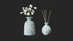 Vase set 1 daisies in