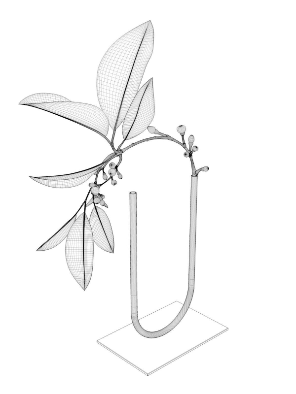 Vase Tube with Leaves