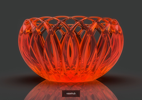 vasecollection vase with wavy lines