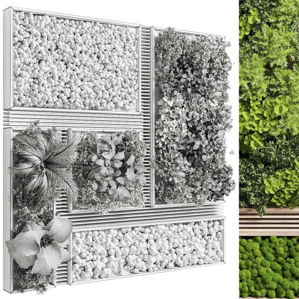 Vertical Wall Garden With Wooden frame 39