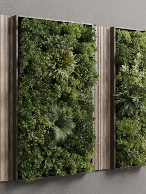 vertical-wall-garden-with-wooden-frame-set-53-3d-model-f00498733b