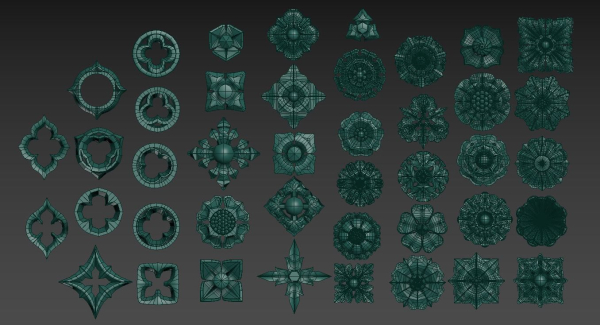 Victorian Gothic Flower Designs