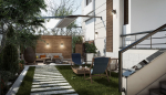 Villa garden landscape - 3D model