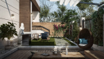 Villa garden landscape - 3D model