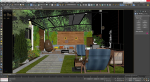 Villa garden landscape - 3D model