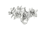 vintage brooch flower orchid 766