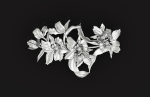 vintage brooch flower orchid 766