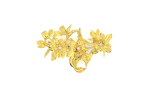 vintage brooch flower orchid 766