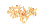 vintage brooch flower orchid 766