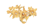 vintage brooch flower orchid 766