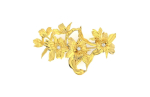 vintage brooch flower orchid 766