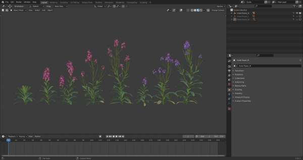 Violet Flower VFX Grace