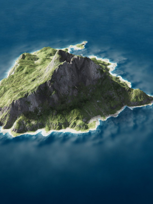 volcano-island-3d-model-low-poly-obj-fbx-ma-mel