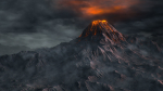 Volcano with Summer and Winter Textures