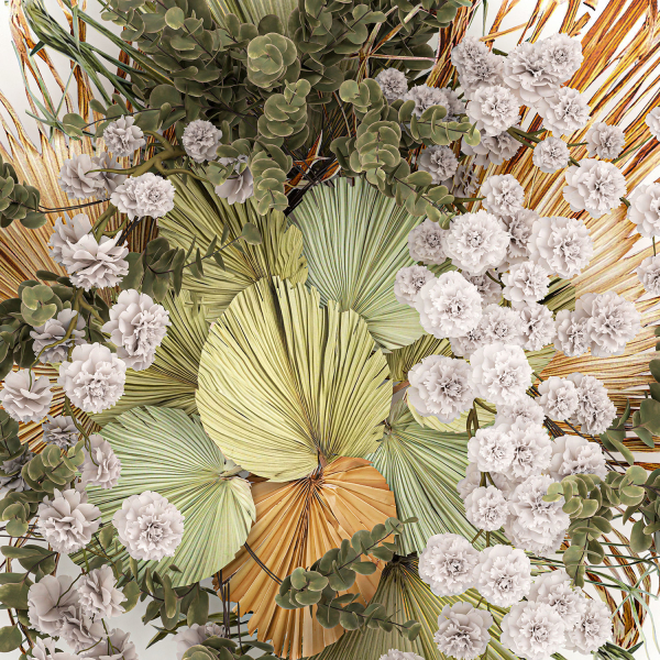 Wall decorations made of dry palm leaves 230