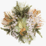 Wall decorations made of dry palm leaves 230