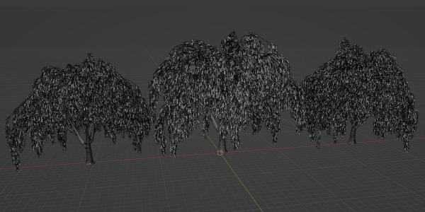 Weeping willow trees collection vol 115-Blender