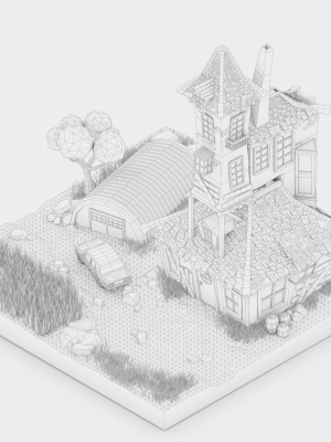 westlys-the-burrow-low-poly-3d-model-low-poly-obj-fbx-blend