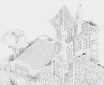 low poly Gameasset3 house with car