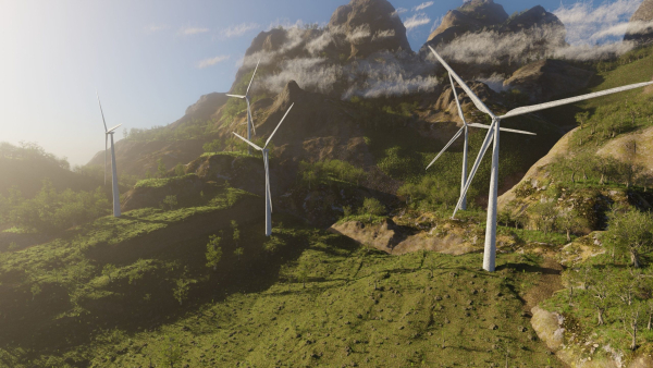 Wind Turbine Scene