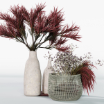 Wine colored decorative set